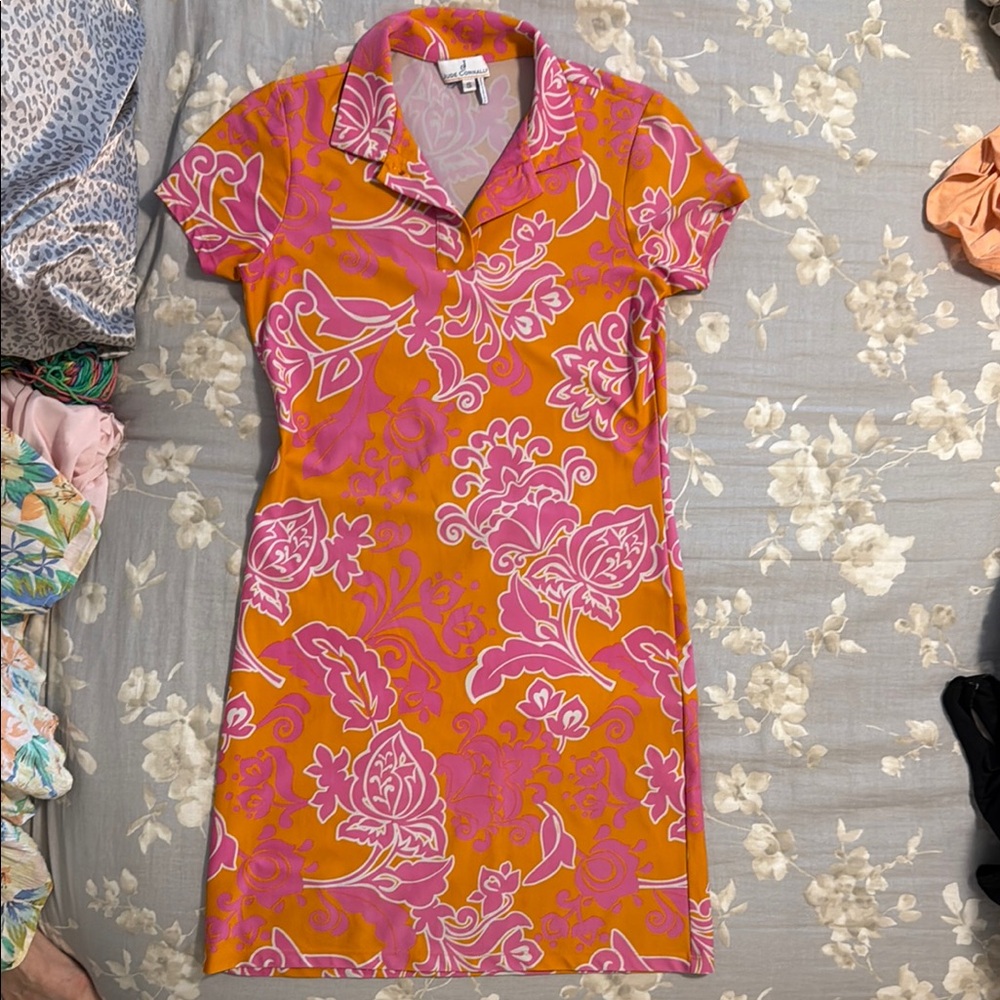 Floral Orange and Pink Dress